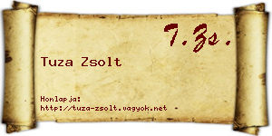 Tuza Zsolt névjegykártya